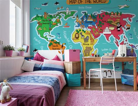 Amazing Map Wallpaper & Wall Murals for Kids! | Cool Wall Mural Looks – Eazywallz