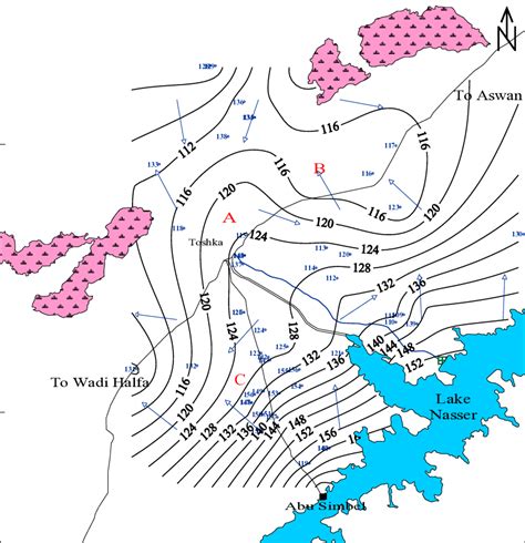 Water table contour map and flow directions (November, 2008). | Download Scientific Diagram