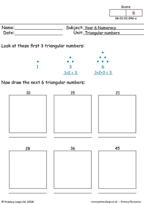 Peerless Triangular Numbers Worksheets Clover Deposit Schedule