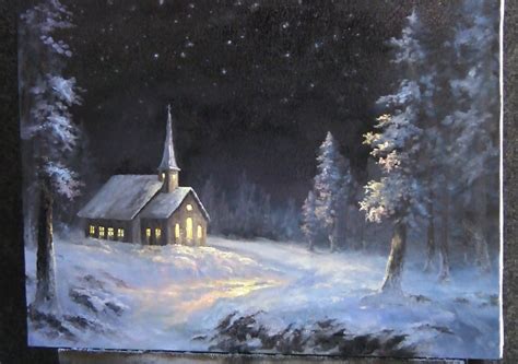 Paint with Kevin Hill - Snowy Christmas | Kevin hill paintings, Winter scene paintings, Bob ross ...