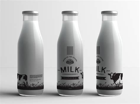 Milk Bottle Packaging by Michele McCammon on Dribbble