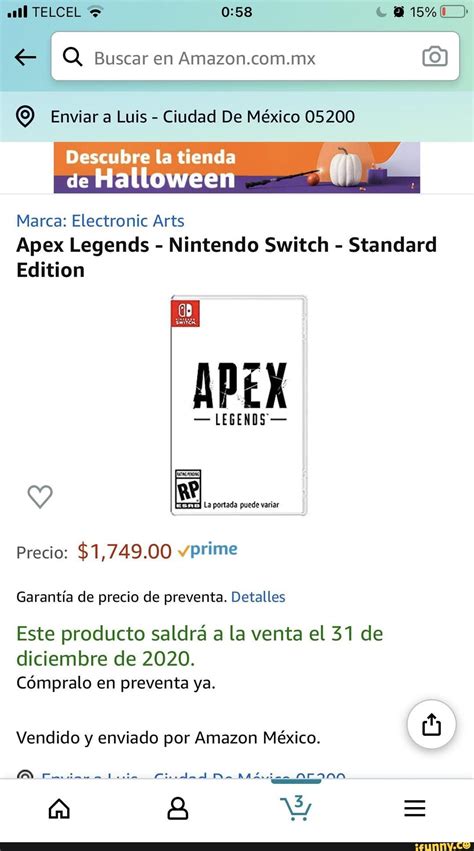 Descubre la tienda de Halloween Marca: Electronic Arts Apex Legends ...