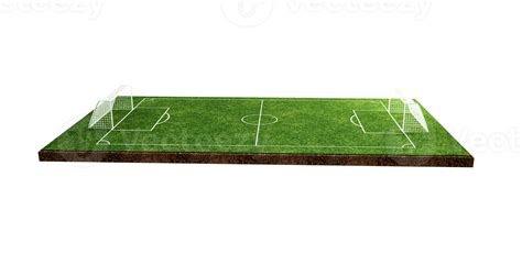 Football Soccer Field and Soccer Ball, Green Grass, Realistic 3D illustration 17223050 PNG