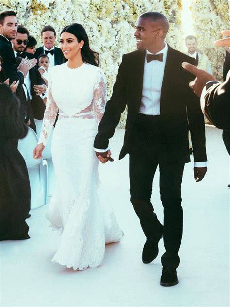 Kim Kardashian and Kanye West wedding official photos: see Kim's gown ...