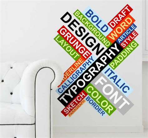 Typography Concepts Text Wall Sticker - TenStickers