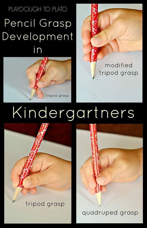 Pencil Grasp Development in Kindergartners | Pencil grasp, Pencil grasp ...