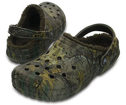 mens crocs with fur camo - Darrick Whitehead