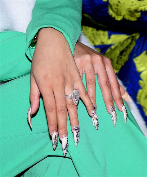 Cardi B Wants Her Long Nails Back Post Baby #stilettonails | Cardi b nails, Pointy nails, Nail ...