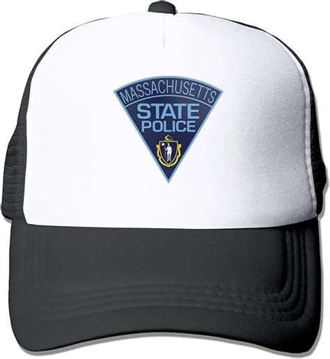 YBKTRLOJ Massachusetts State Police Trucker Hats Men Hat Outdoor Adjustable Mesh Back Trucker ...