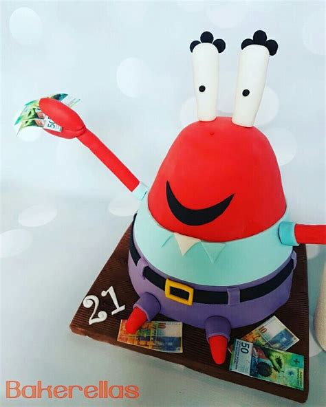 Mr Krabs Cake #bakerellas #fondant #spongebob | Spongebob cake, Cake ...