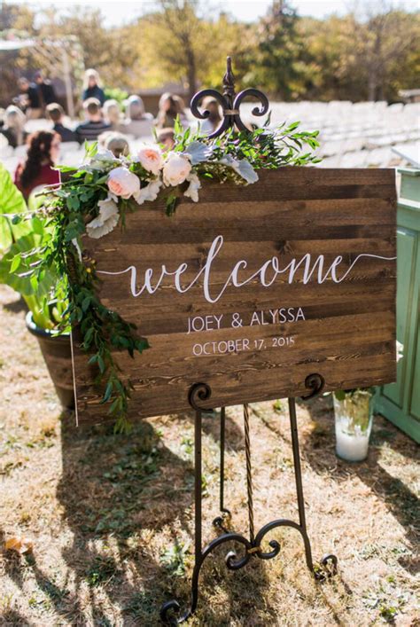 Wedding Welcome Sign Rustic Wood Wedding Sign - BigDIYIdeas.com