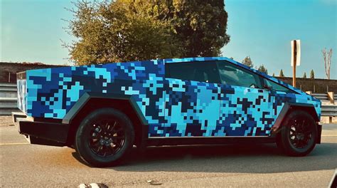 Tesla Cybertruck spotted with colorful wrap – is Tesla going to offer ...