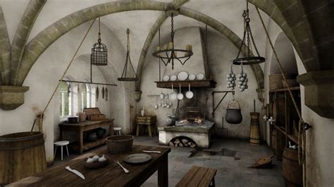 ArtStation - Medieval kitchen, Zdenek Elefant | Medieval decor, Castle ...