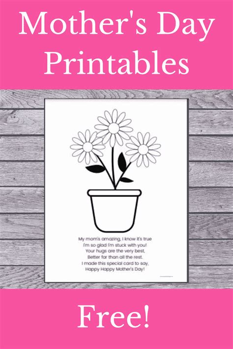 Mother's Day Poem Preschool Printable - Simply Full of Delight