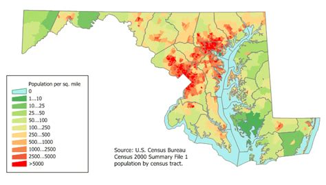 Image - Maryland population map.png | Campaigns Wikia | FANDOM powered ...