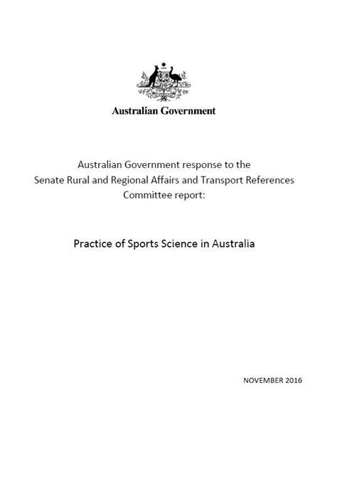 Practice of sports science in Australia | Australian Government ...