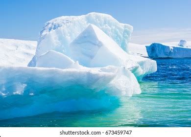 Iceberg Antarctica Blue Green Ice Background Stock Photo 673459747 | Shutterstock