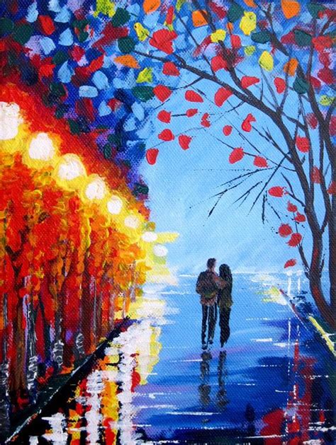 Original Abstract Painting Miniature -After the rain - Acrylic ...