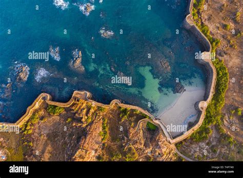 Aerial view of Sindhudurg Sea Fort Stock Photo - Alamy