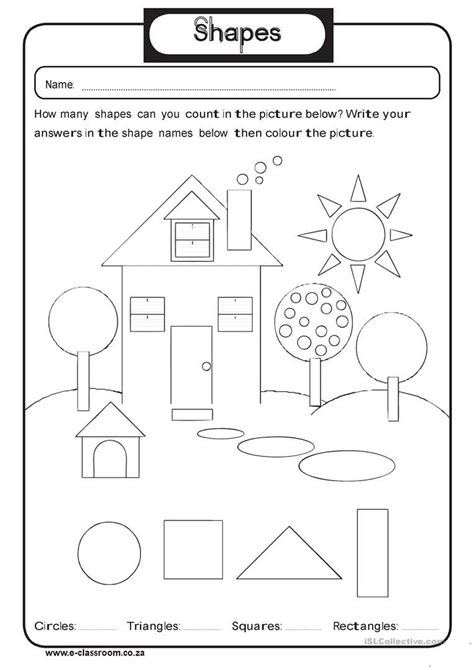 Free Printable Geometric Shapes Worksheets