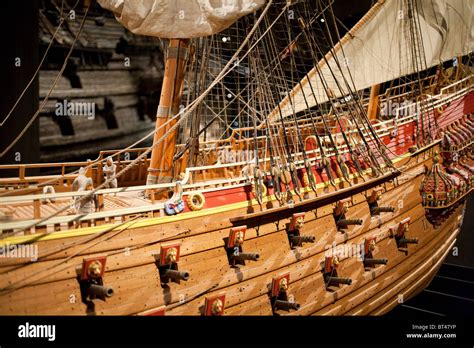 Salvaged 17th century sunk Vasa ship model scaled 1:10 on display at ...