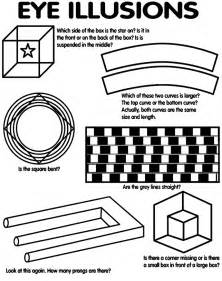 optical illusions visual aid worksheet | Art - painting & coloring t…