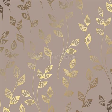 Luxury golden floral pattern on a brown background. Elegant decorative ...