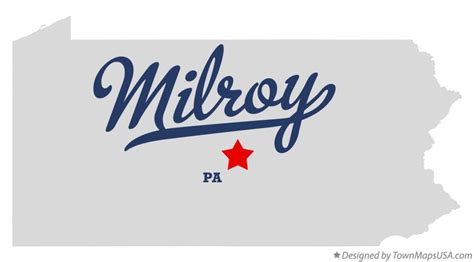 Map of Milroy, PA, Pennsylvania