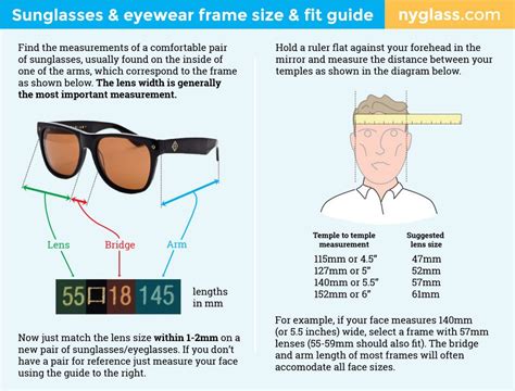 How to choose the right size sunglasses/eyewear frame size & fit guide | Glasses guide, Eyewear ...