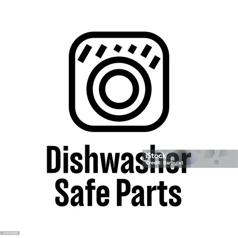 Dishwasher Safe Parts Vector Information Sign Stock Illustration ...