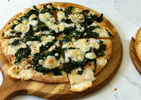 Feta Spinach Pizza with Honey - Plant Based with Amy