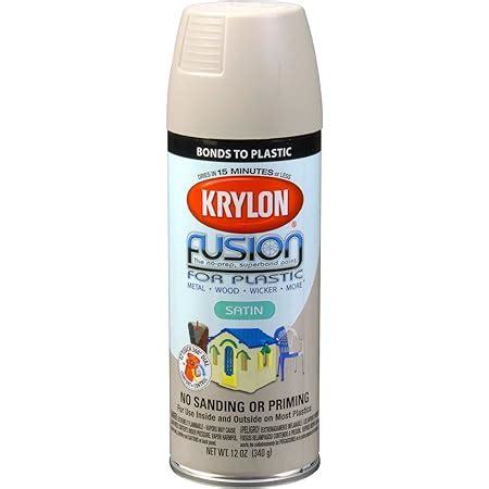 Krylon K02438001 Fusion for Plastic Spray Paint, Satin Khaki - Krylon Fusion - Amazon.com