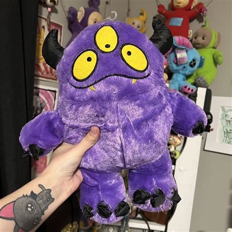 Purple monster plush about 12in i do discounted... - Depop