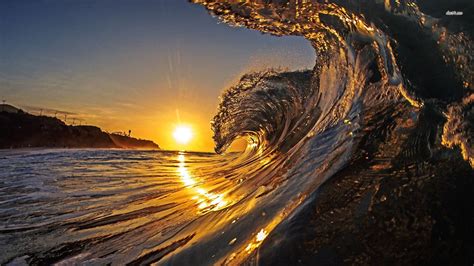 Beach Sunset Waves Desktop Wallpapers - Top Free Beach Sunset Waves ...