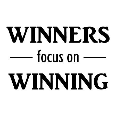 Winners Focus On Winning Wall Quotes™ Decal | WallQuotes.com