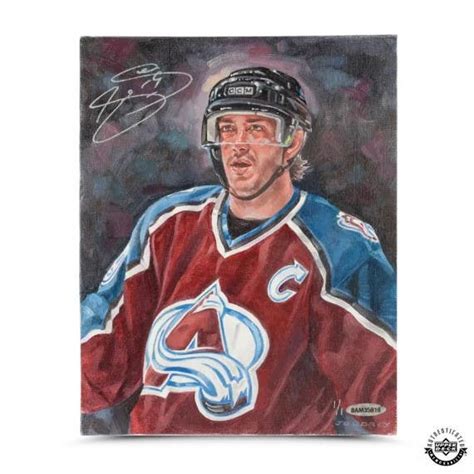 Joe Sakic Autographed Colorado Avalanche Original Card Art