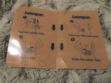 Missy's Product Reviews : Salonpas Pain Relief Patch Large