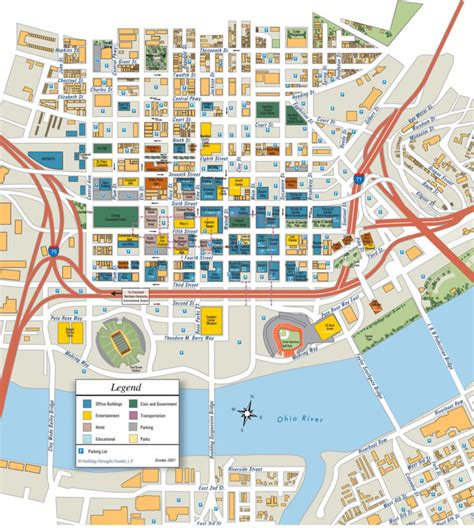 Cincinnati Central Business Map – Roger Moore