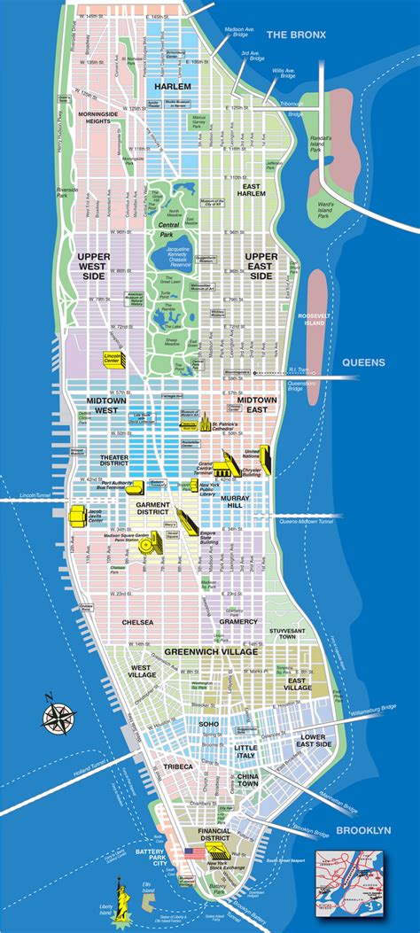 Manhattan Tourist Map - manhattan new york • mappery