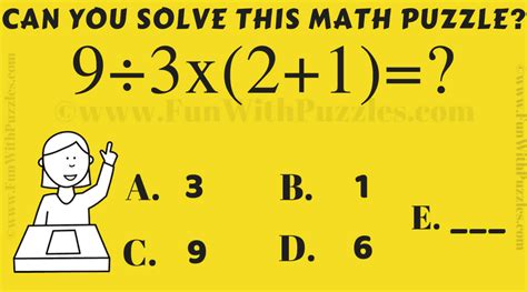 Quick Calculate Mathematical Puzzle for Kids