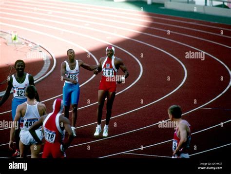 Athletics - Seoul Olympic Games - Men's 110m Hurdles - Final Stock ...