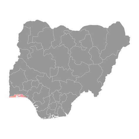 Premium Vector | Lagos state map administrative division of the country ...