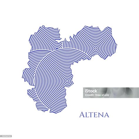 Altena Map World Map International Vector Template German Region ...