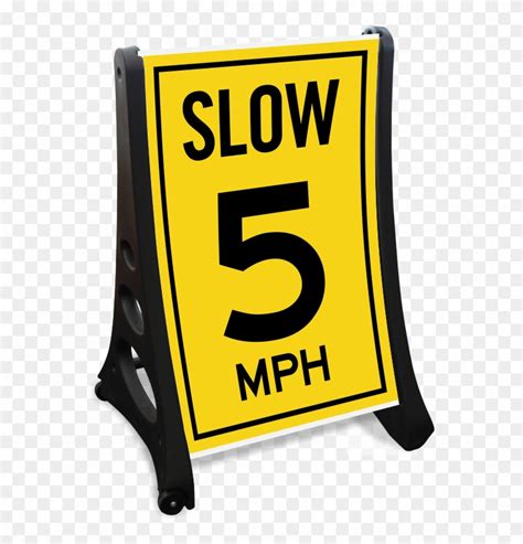 Parking Lot Speed 5 Mph Sidewalk Sign - Sign, HD Png Download - 556x794 ...