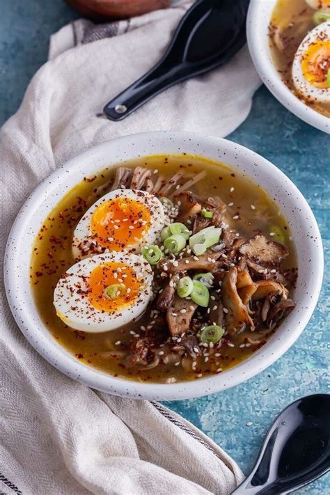 This easy mushroom miso soup with noodles is a healthy and warming vegetarian meal. My favour ...