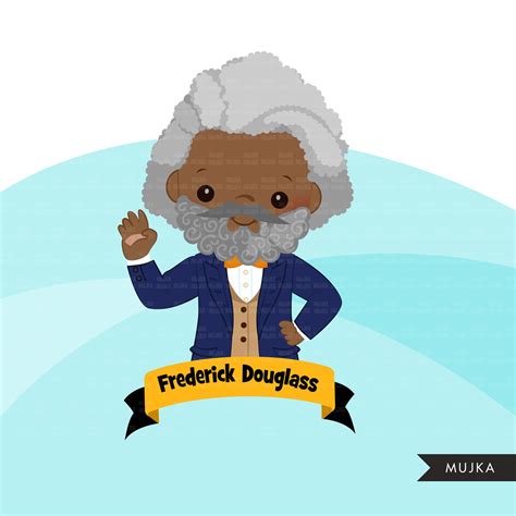 Black history clipart, black history male figures Frederick Douglass, – MUJKA CLIPARTS