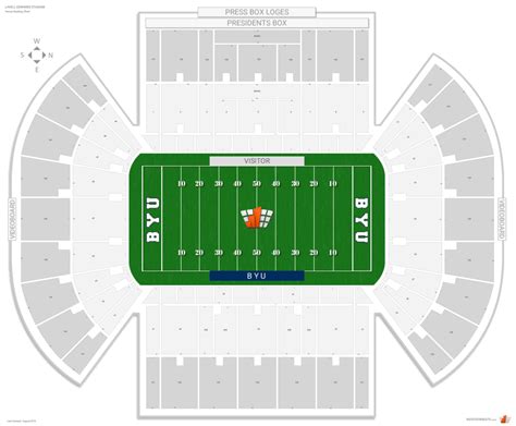 Lavell Edwards Stadium Interactive Seating Chart - Stadium Seating Chart