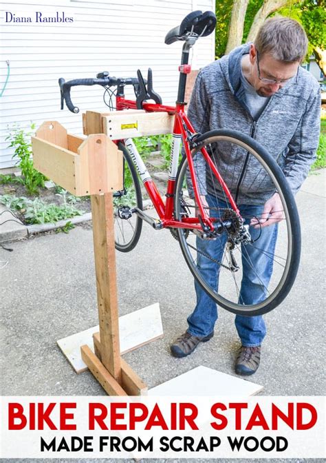 DIY Bicycle Repair Stand from Scrap Wood Tutorial