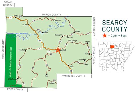 zz Searcy County Map - Encyclopedia of Arkansas