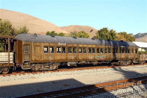 Historic Niles Trains In California . Old Western Pacific Passenger Train . 7d10836 Photograph ...